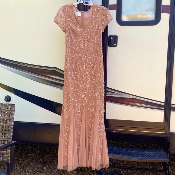 🎄🎁Oleg Cassini Dress Maxi W Size 6 - Picture 3 of 7